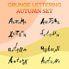 Vector lettering set 