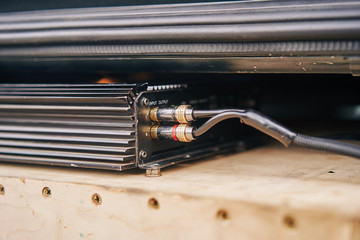 installation of the amplifier and speaker system in the car