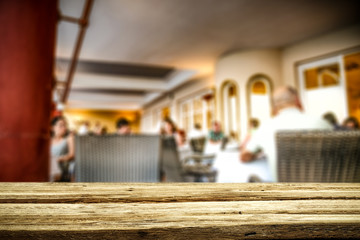 Desk of free space and window background 