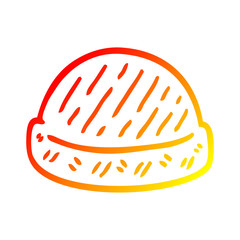 warm gradient line drawing cartoon winter hats
