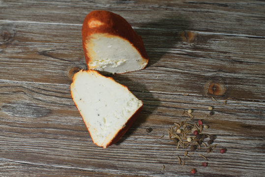 Delicious and beautiful cheese Boulette on a beautiful wooden background