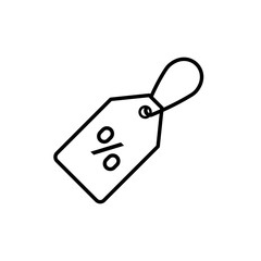 Discount percent tag symbol icon vector illustration