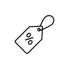 Discount percent tag symbol icon vector illustration