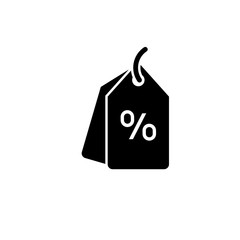 Discount percent tag symbol icon vector illustration