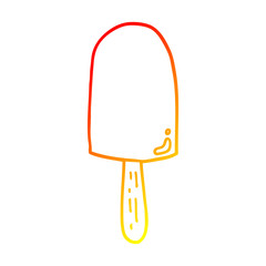 warm gradient line drawing cartoon lollipop