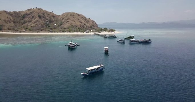 AERIAL: Komodo island in Indonesia