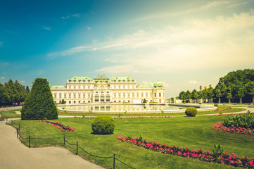 Attractive panoramic view to the Belvedere Palace.