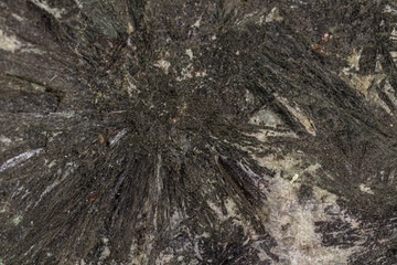 Macro stone Aegirine in charoite on white background