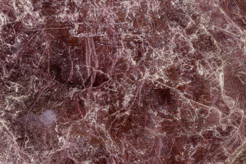 Macro stone Lepidolite mineral on white background
