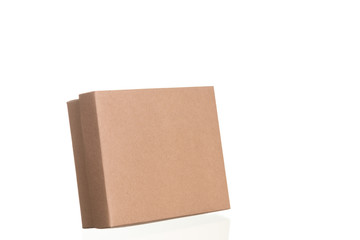 cardboard box for parcels from сraft isolated on white background