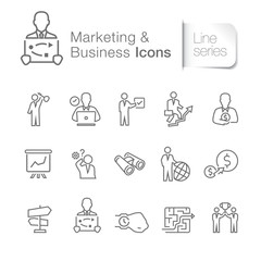 Marketing & business related icons. Training, investment, management, success.