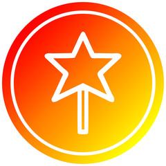 magic wand circular in hot gradient spectrum