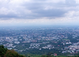 Obraz premium High view of the city in Chiang Mai, Thailand