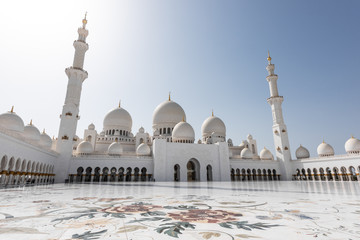 The famous Sheikh Zayed Grand Mosque from Abu Dhabi, United Arab Emirates