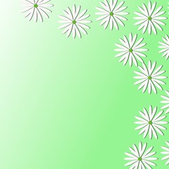 Obraz premium Summer flowers illustration. Simple flowers design useful as background, frame or card.