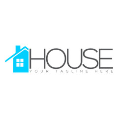 A HALF BLUE HOUSE LOGO