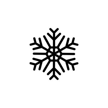 snow flake icon template vector illustration - vector
