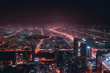 Fototapeta na wymiar Colourful view of Dubai, United Arab Emirates