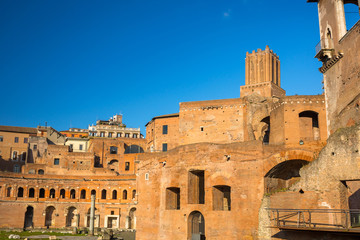 Fototapeta premium Forum of Augustus ruins in Rome, Italy