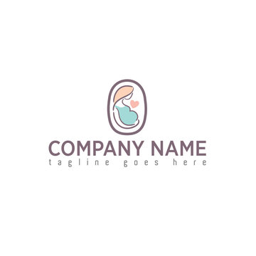 Mother, Doctor, Pregnant Logo Design Vector