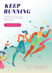 Marathon running poster