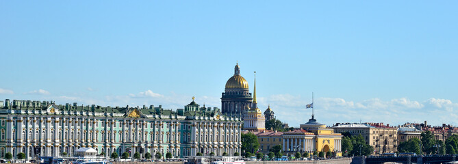 Wide-format panorama of the St. Petersburg