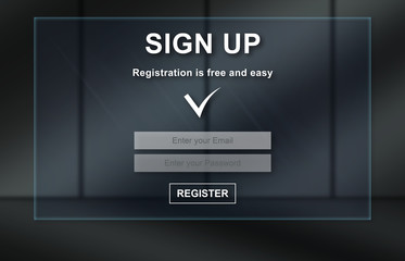 Concept of sign up