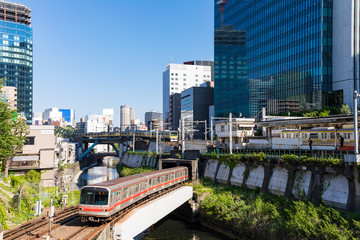 (東京都ｰ都市風景)万世橋近くの神田川周辺の風景４