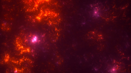 3D rendering abstract red fractal light background