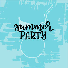 Summer lettering ypographic design. Vector illustration.