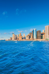 Manhattan Shore in New York, United States.