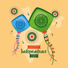 happy independence day india flat design