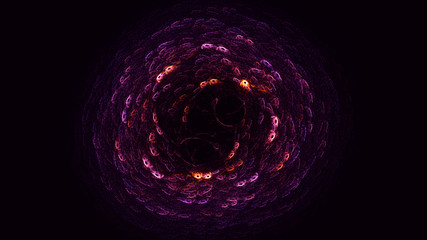 3D rendering abstract red fractal light background