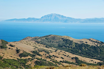 A view of Morocco across the Strait of Gibraltar