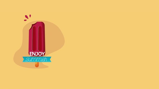 sumer time enjoy ice cream