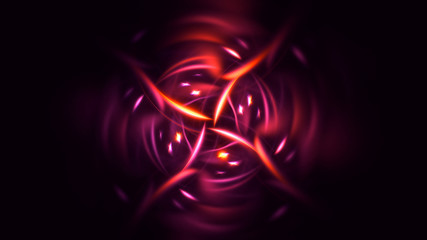 3D rendering abstract red fractal light background