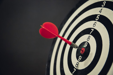 Bullseye is a target of business focus and winner winner concept.