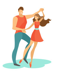 couple in love is dancing