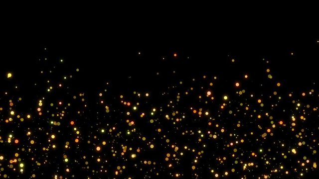 Abstract gold bokeh background. Christmas footage. 