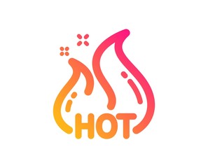 Hot sale icon. Shopping flame sign. Clearance symbol. Classic flat style. Gradient hot sale icon. Vector