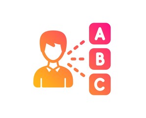 Opinion or choice icon. Select answer sign. Business test symbol. Classic flat style. Gradient opinion icon. Vector