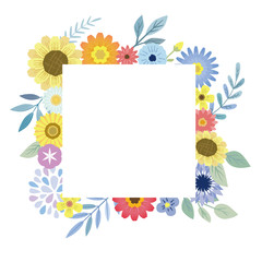 花のスクエアフレーム