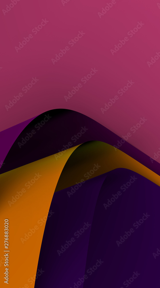 Poster abstract colored background from folded pages.3d rendering