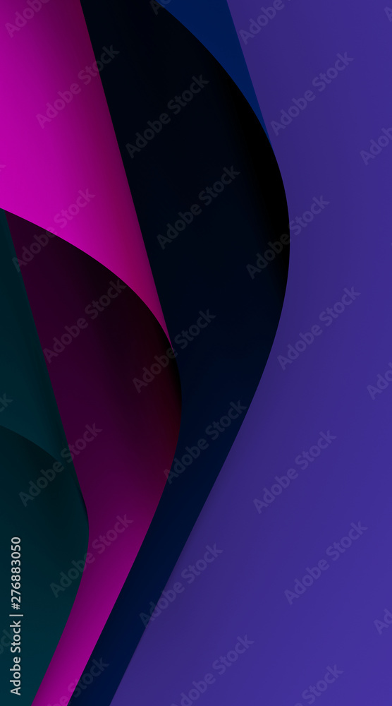 Poster abstract colored background from folded pages.3d rendering