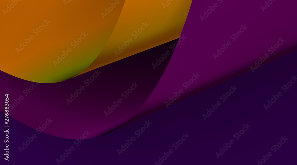 Poster abstract colored background from folded pages.3d rendering
