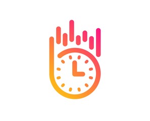 Fast delivery icon. Time sign. Classic flat style. Gradient fast delivery icon. Vector