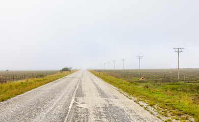 View of an empty country highway road