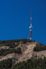 Obraz premium Mtatsminda Park tv tower of tbilisi