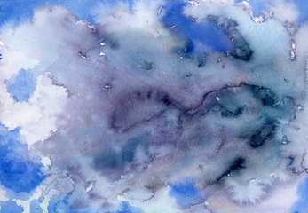 Watercolor sky, illustration, sketch, background - 276884080