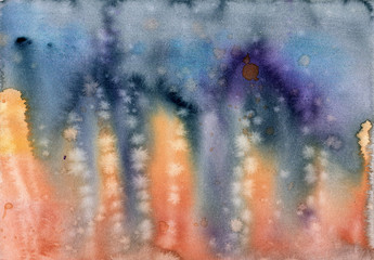 Watercolor abstraction, background,  blots, rain - 276884088